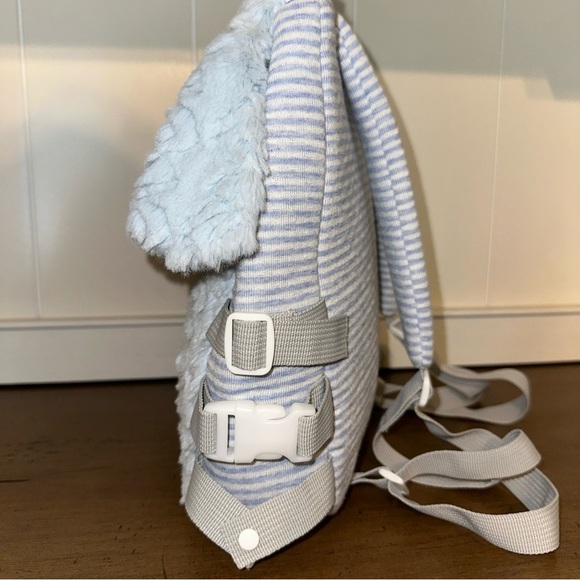 DEMDACO Blue Puppy Buckle and Snap 10 inch Childrens Stuffed Animal Backpack - Picture 5 of 10